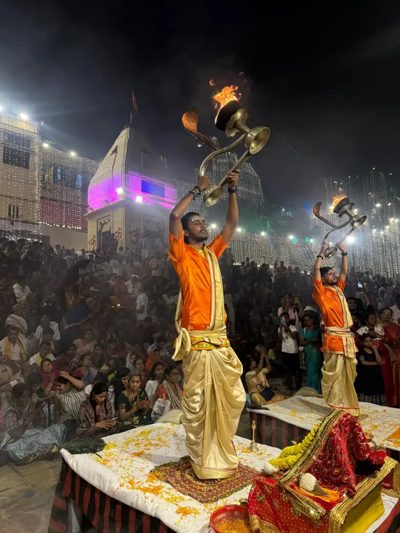 Book Ganga Aarti Pandit Banaras - Ganga Aarti booking service for authentic Hindu rituals and Vedic Puja